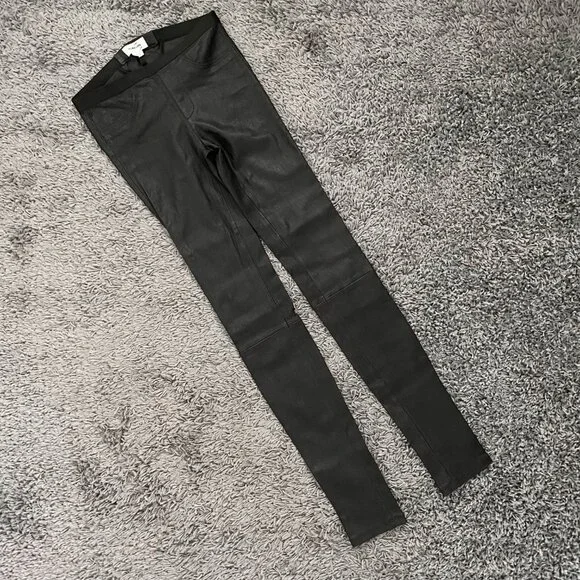 Helmut Lang Leather Leggings - Picture 2 of 6